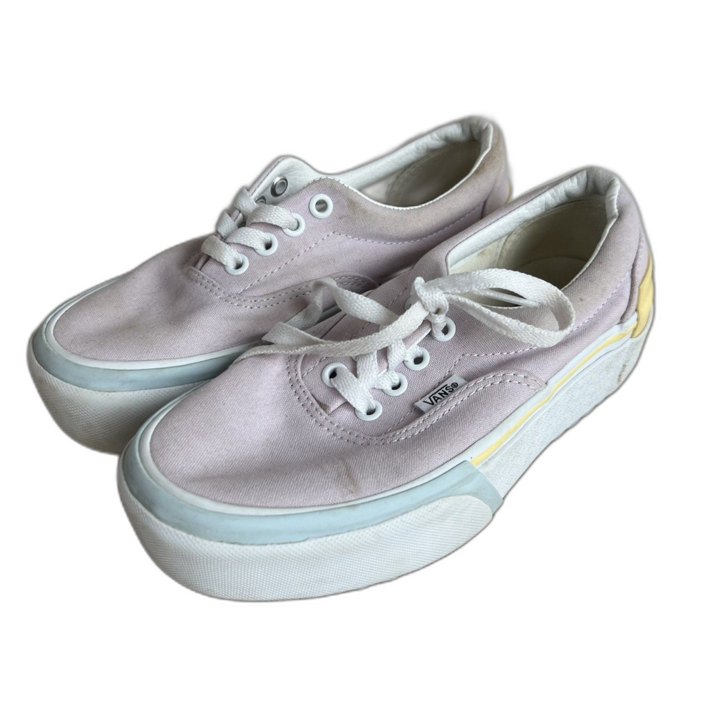 Vans Stacked Platform Colorblock‎ Sneaker Size 5 Purple Blue Yellow Girls